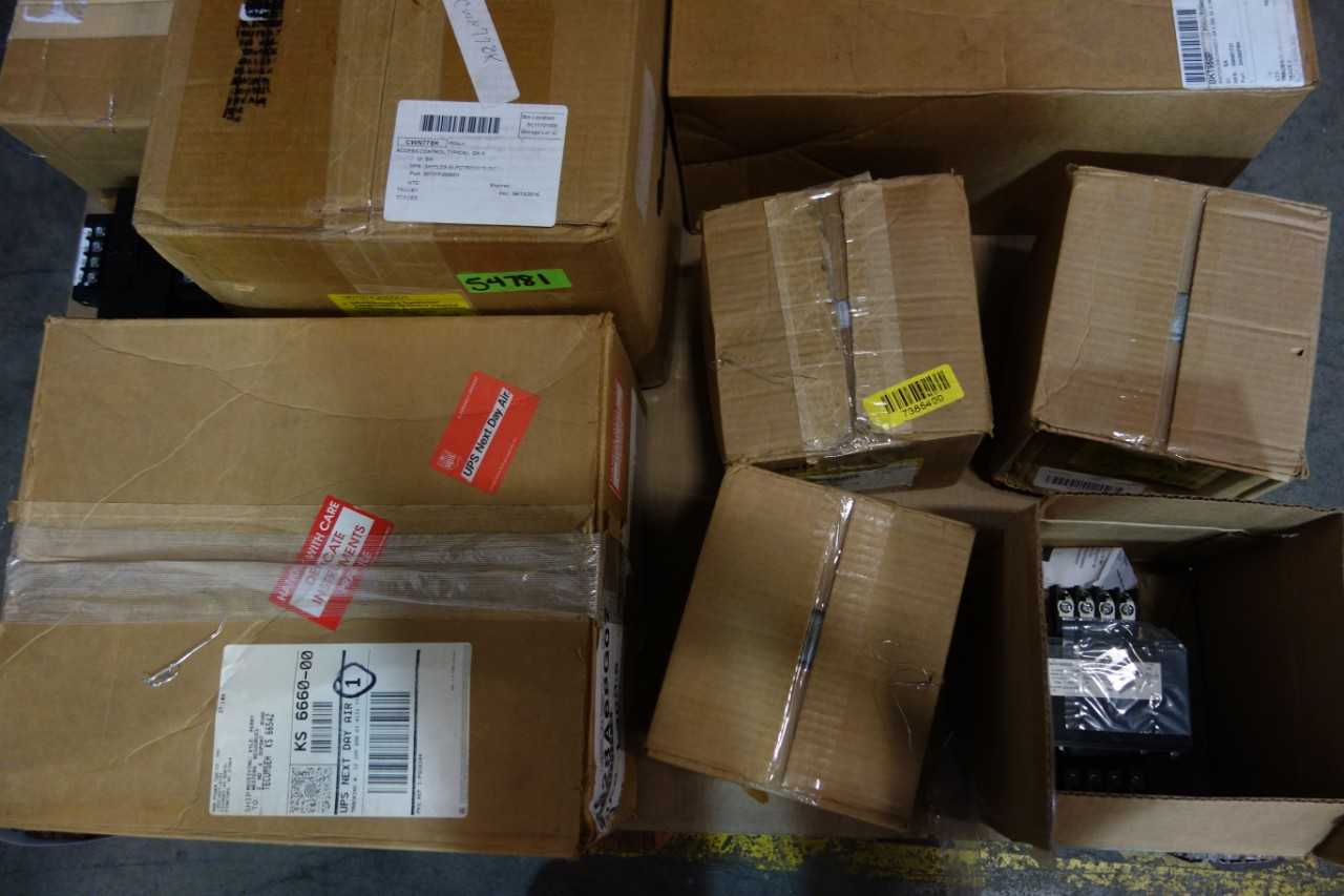 1 PALLET OF ASSORTED ELECTRICAL TRANSFORMERS, DICONNECT SWITCHES, DC MOTORS- ABB, EATON SQUARE D, GENERAL ELECTRIC - CONTROL TRANSFORMERS