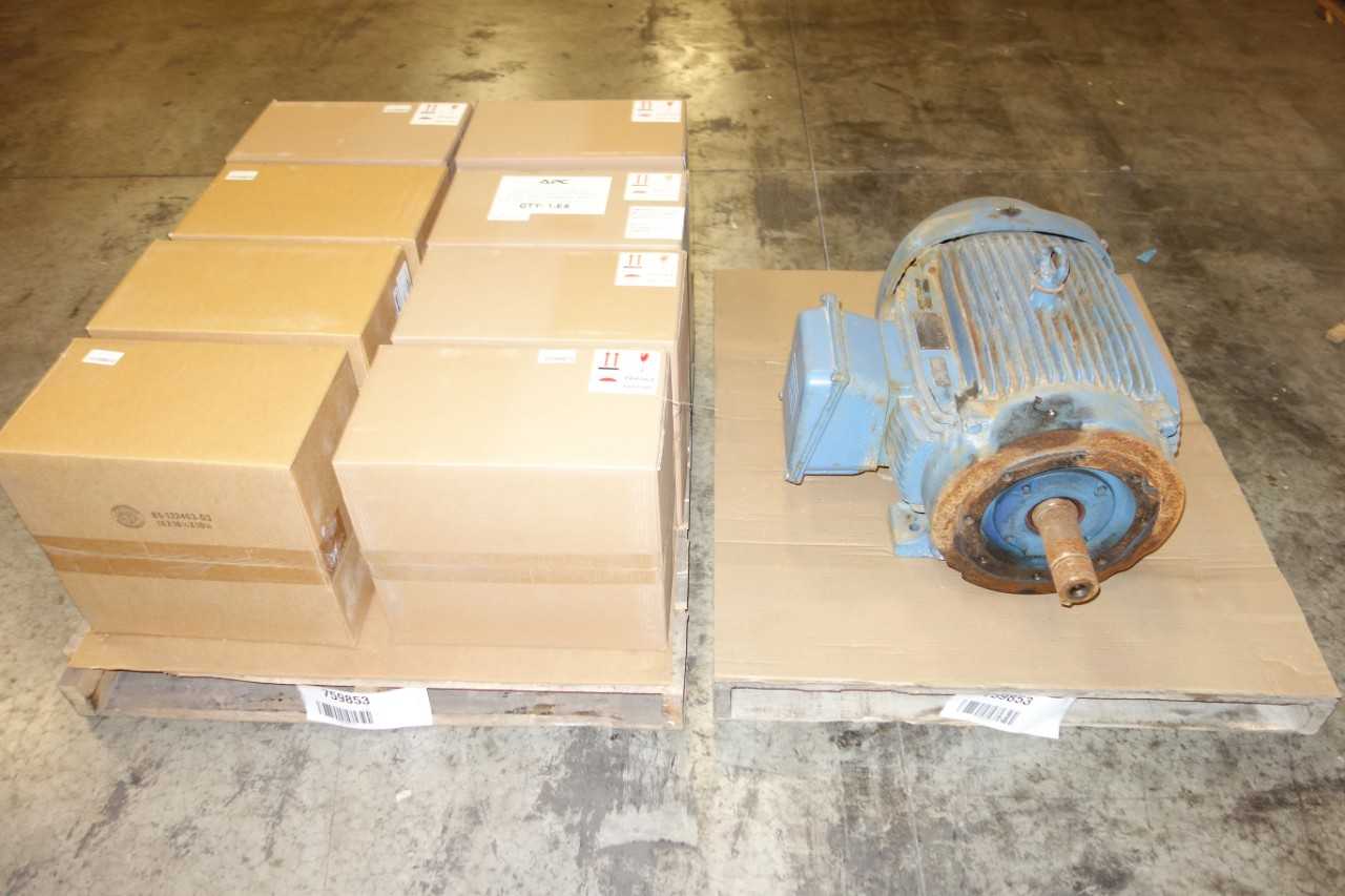2 PALLETS OF APC 87-132388-10 CAPACITORS, WEG AC MOTOR - ELECTRIC MOTORS