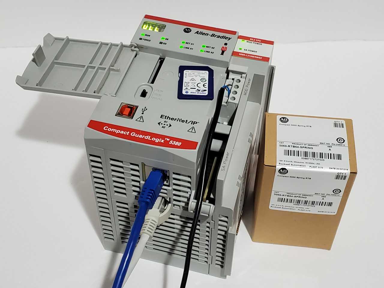 Allen Bradley CompactLogix 5069-L3100ERMS2 Plus Brand new 5069-RTB64 Spring - AUTOMATION & CONTROLS