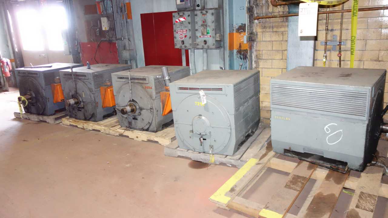 LOT OF 5 ALLIS CHALMERS MOTORS 350HP 2300V 885RPM - ELECTRIC MOTORS