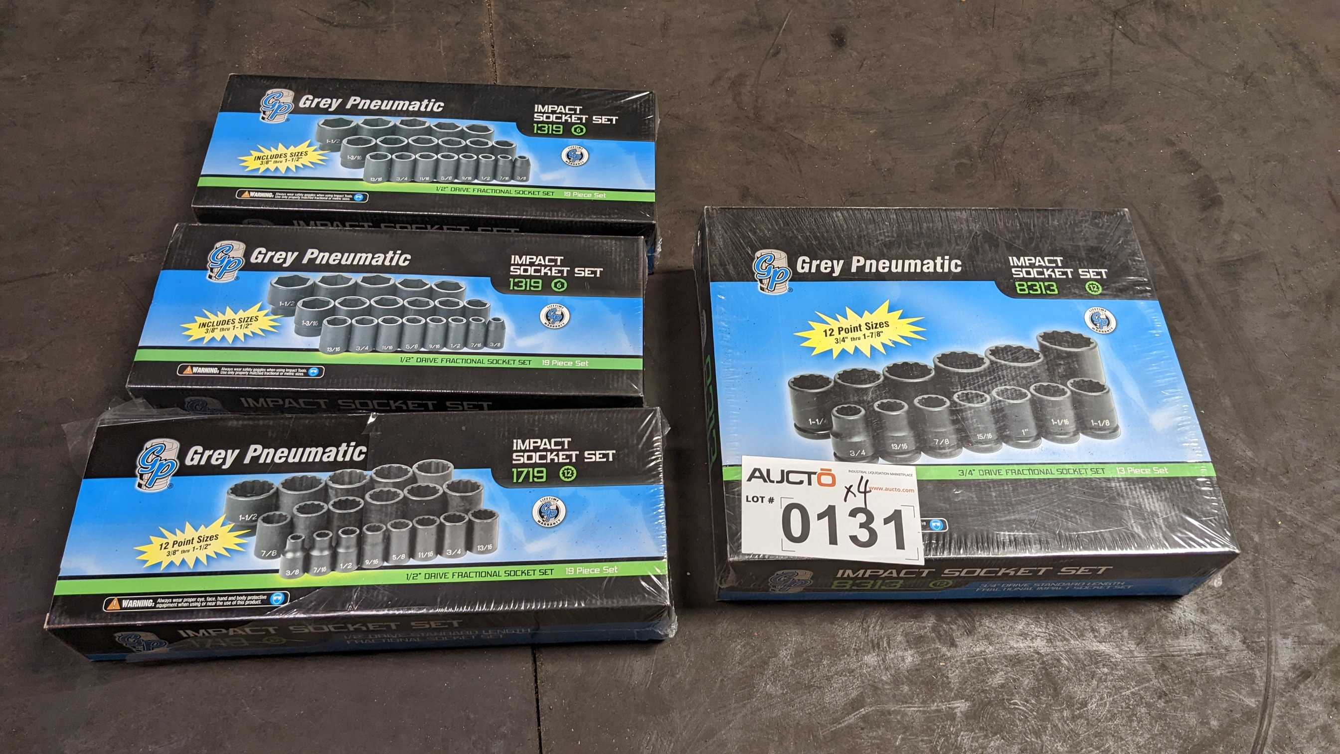 LOT OF IMPACT SOCKET SETS - ELECTRIC POWER TOOLS LOT OF IMPACT SOCKET SETS - ELECTRIC POWER TOOLS
