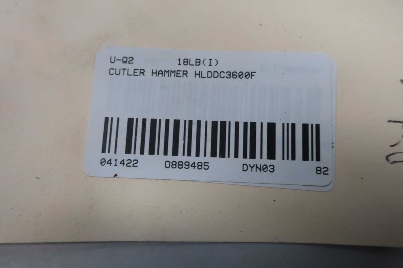 CUTLER HAMMER HLDDC3600F 3P 600A CIRCUIT BREAKER - CIRCUIT BREAKERS