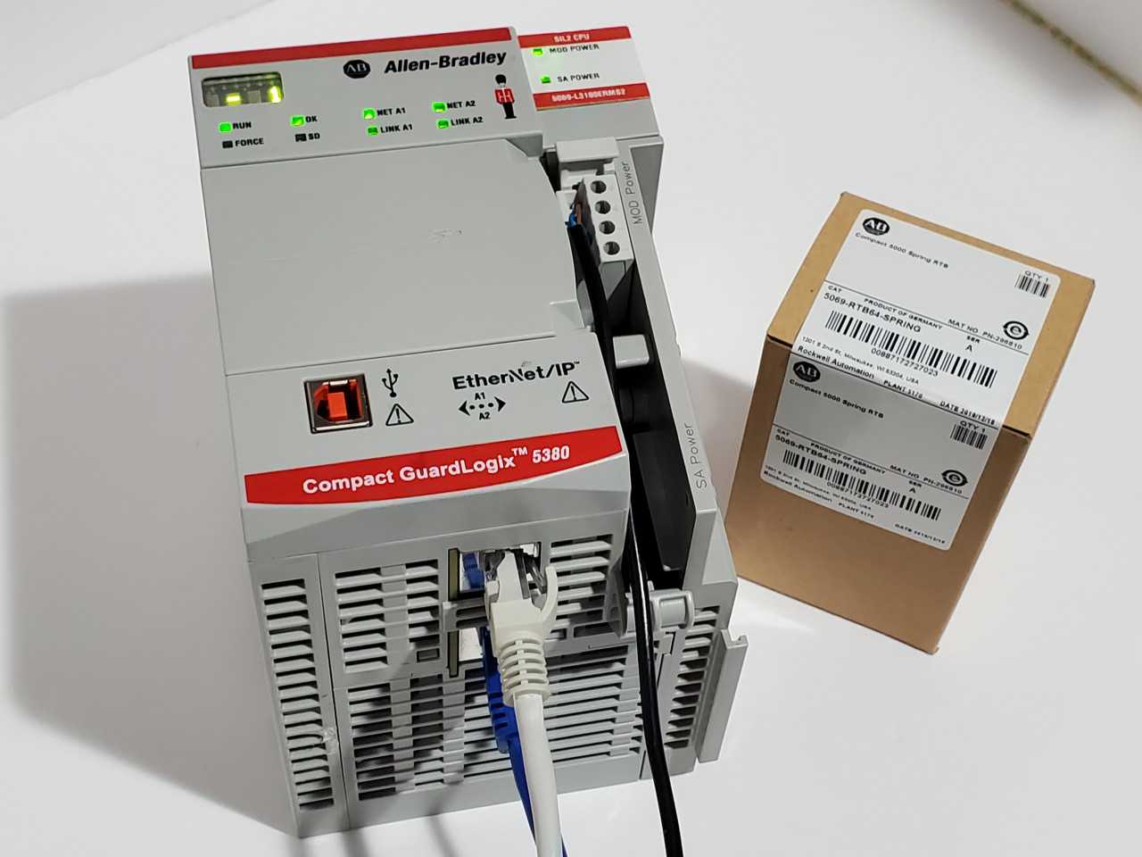 Allen Bradley CompactLogix 5069-L3100ERMS2 Plus Brand new 5069-RTB64 Spring - AUTOMATION & CONTROLS