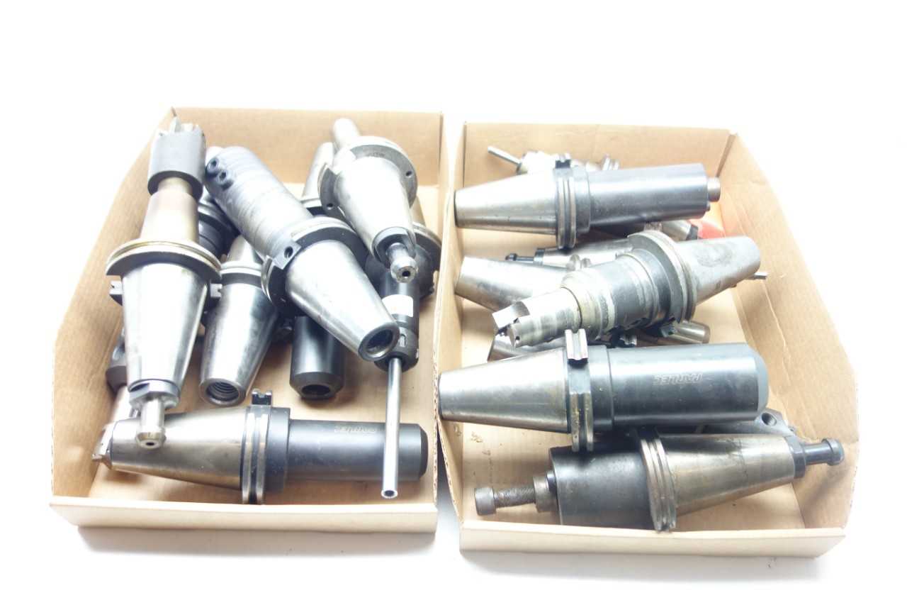 LOT OF ASSORTED CAT50 TOOL HOLDERS- PARLEC - ELECTRIC POWER TOOLS