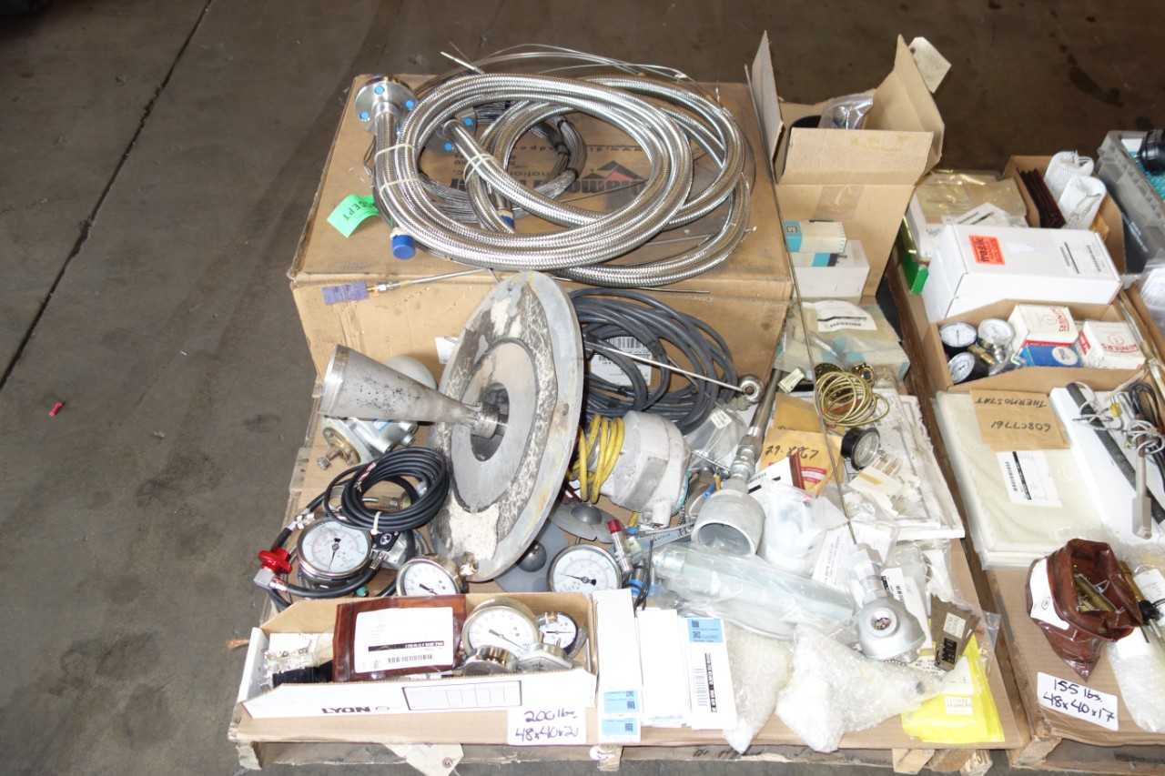 2 PALLETS OF ASSORTED INSTRUMENTATION, FLOWMETERS, PROBES, GAUGES, THERMO COUPLERS - INSTRUMENTATION
