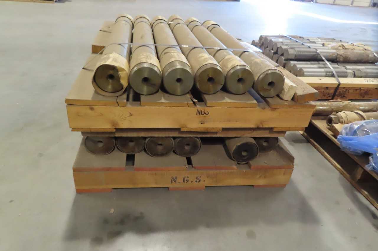 4 PALLETS OF ASSORTED STEEL THREADED ROD STUDS, BOLTS, THRU, TAP END - INDUSTRIAL PARTS