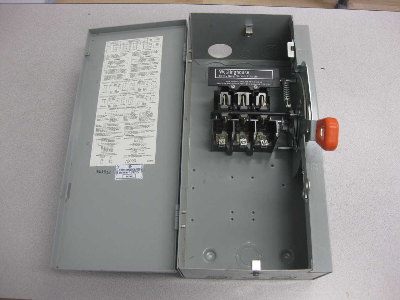 Westinghouse safety NON fused disconnect switches QTY 2 - DISCONNECT SWITCHES