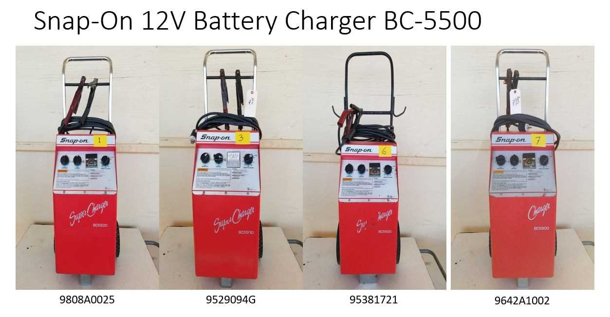 Lot of Snap-On BC-5500 12V Battery Chargers - ELECTRICAL COMPONENTS