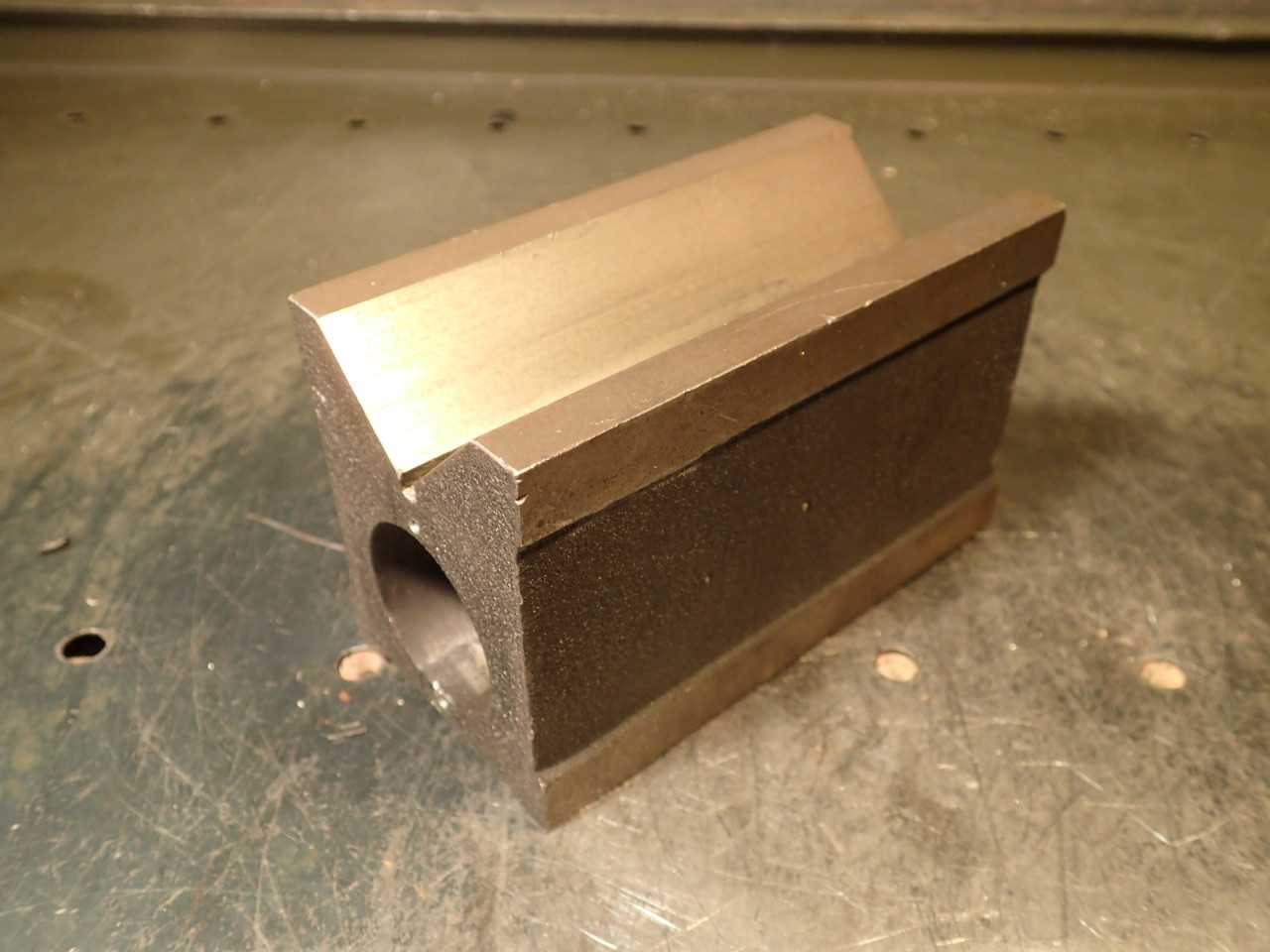 4-3/4" Long Machinsit V-Block: 1-1/2" Wide Vee, 2-7/8" High, Hollow for Magnet - HOLEMAKING TOOLS
