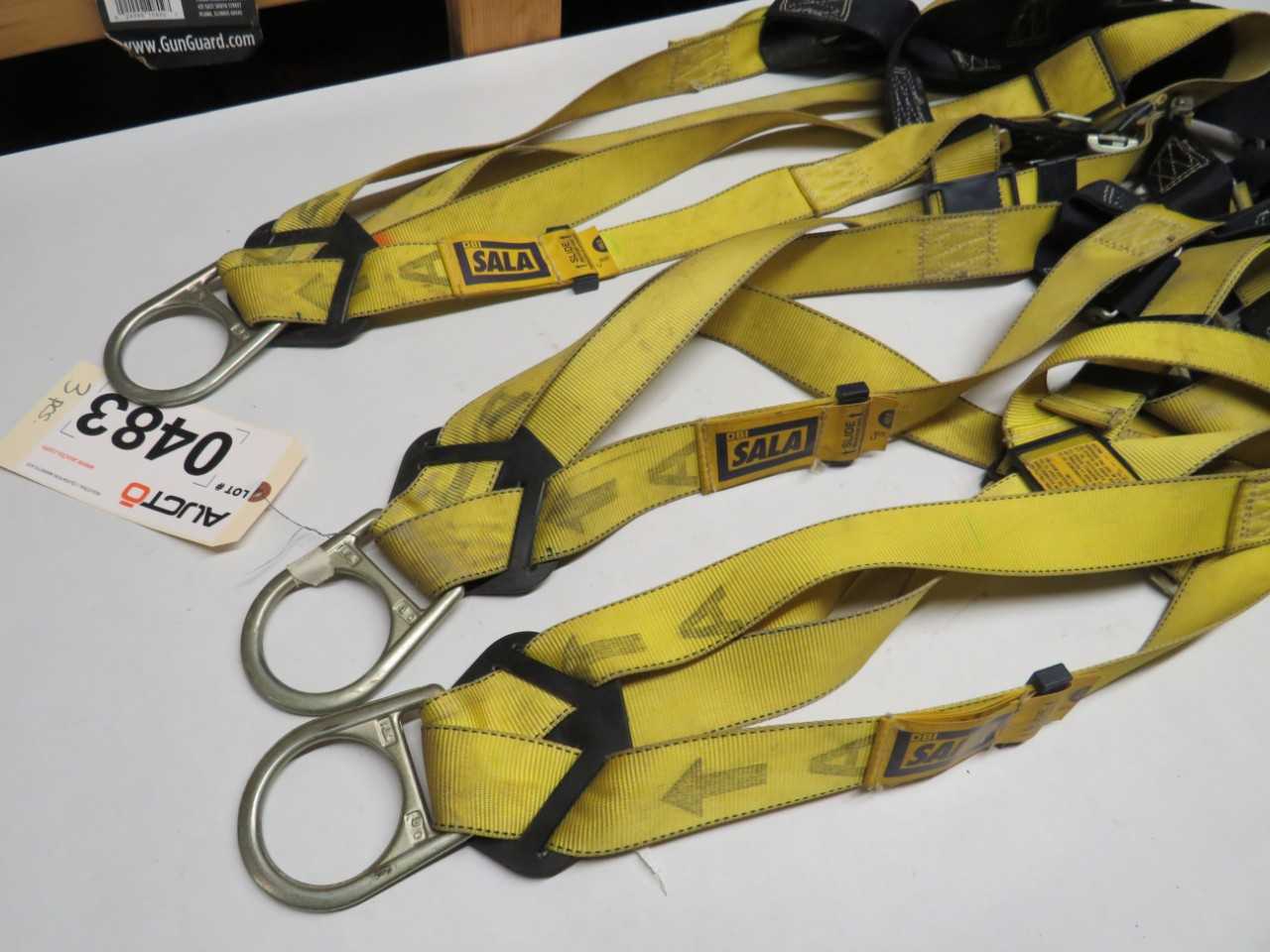 LOT OF 3 ASSORTED SALA 1103321 SAFETY HARNESSES - SAFETY EQUIPMENT