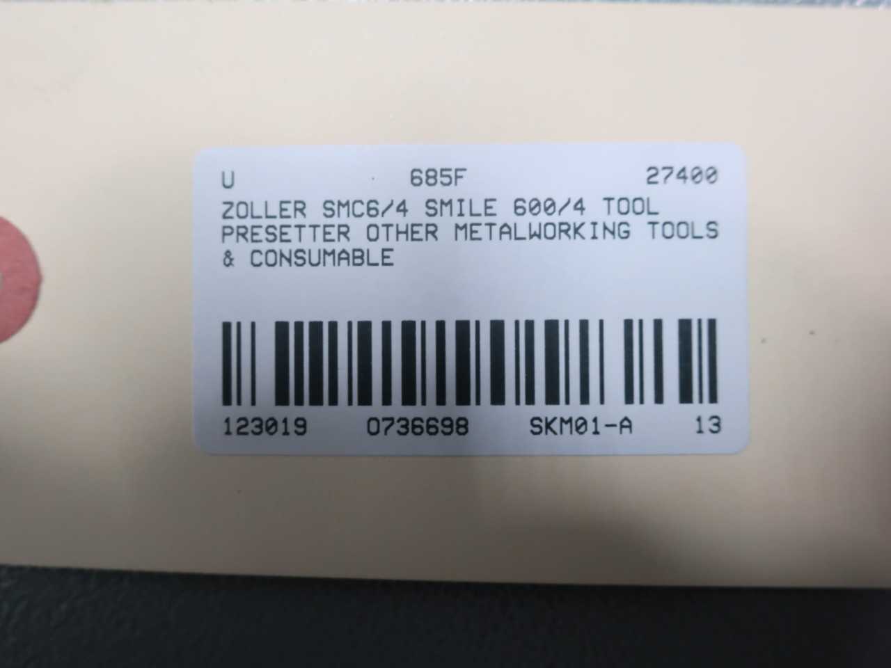 ZOLLER SMC6/4 SMILE 600/4 TOOL PRESETTING AND MEASURING MACHINE - ELECTRIC POWER TOOLS