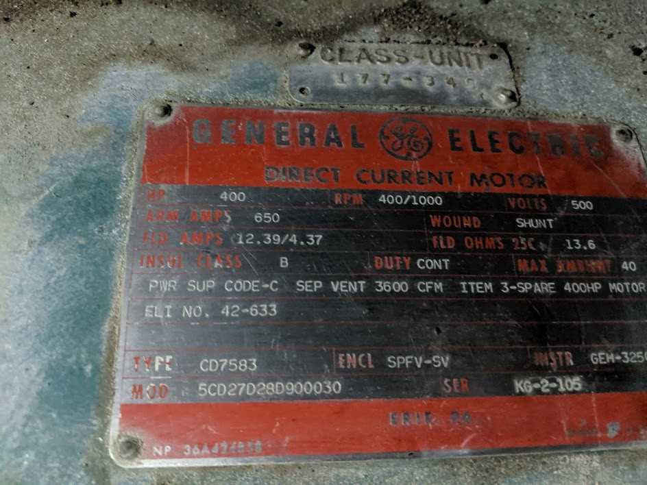 GE CD7583 400HP 500V-DC DC MOTOR - ELECTRIC MOTORS