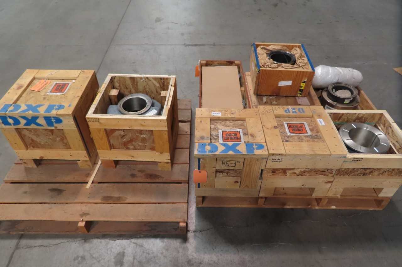 2 PALLETS OF ASSORTED BEARING LINERS, INSERTS, HOUSINGS, BUSHINGS, HUBS, DXP QUADNA, DAVIDSON HOWDEN, DODGE - BEARINGS