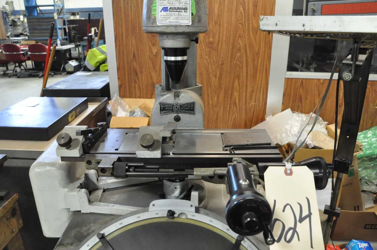 Scherr Tumico Model 22 0338 Optical Comparator with Microcode II 2 Axis Digital Positioning Readout Cabinet Base - MACHINE TOOLING