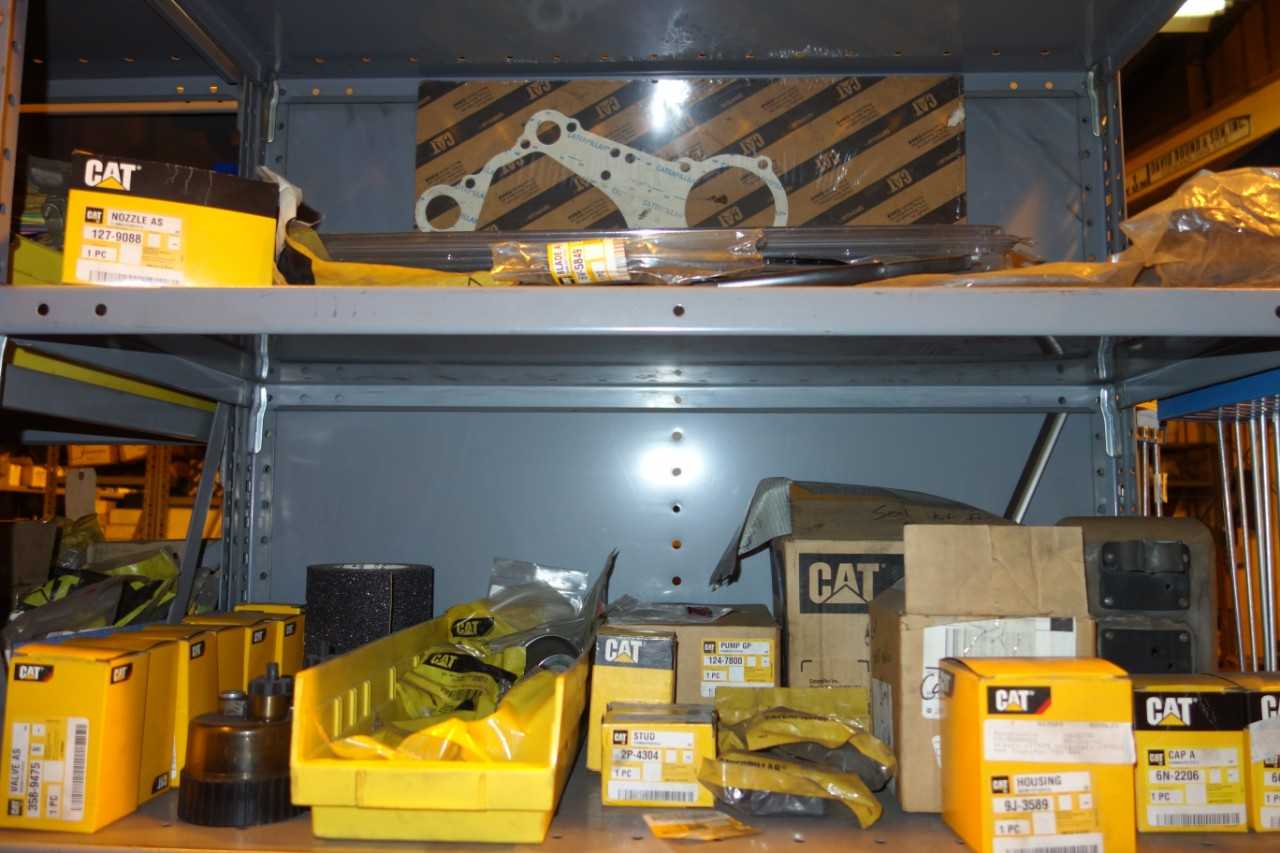 CONTENTS OF SHELVING, CAT HEAVY EQUIPMENT PARTS - SHELVING