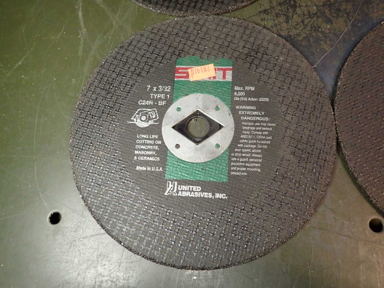 10-Pack United Abrasives Sait C24R-BF 7" x 3/32" Masonry Circular Saw Blades NOS - MACHINE TOOLING