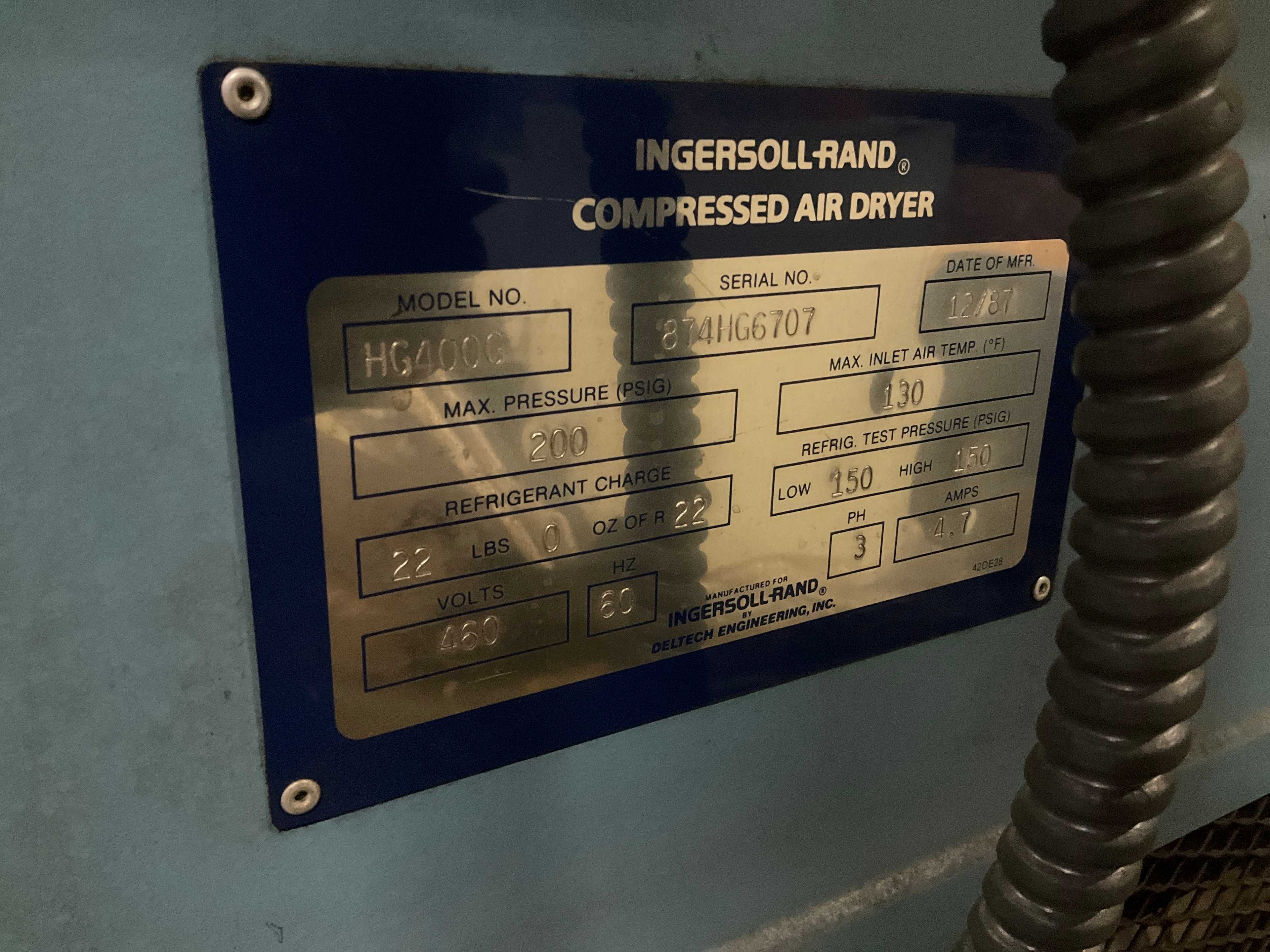 INGERSOLLRAND HG400G COMPRESSED AIR DRYER - AIR DRYERS