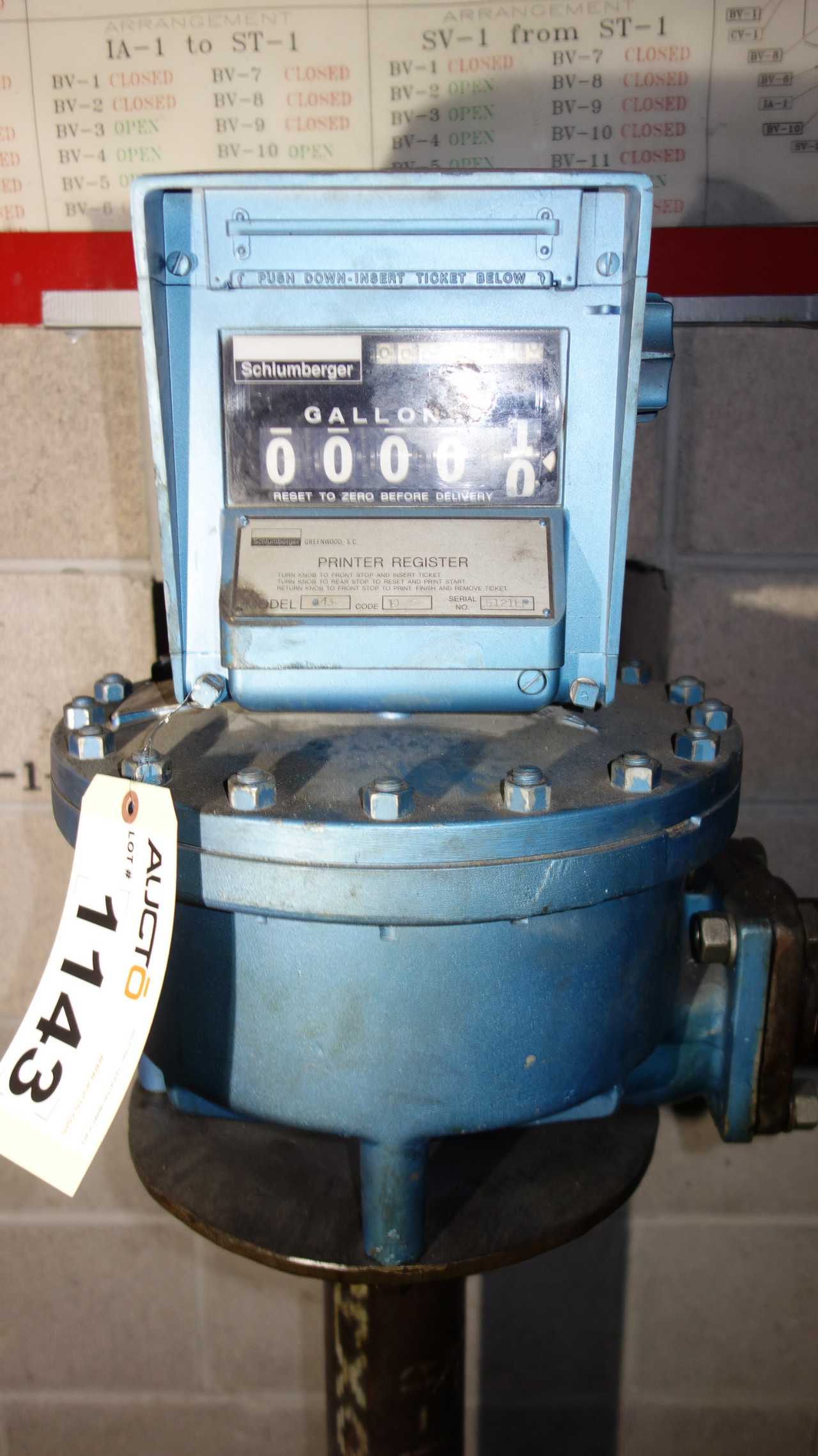 SCHLUMBERGER 843 FLOW COUNTER/METER - FLOW METER