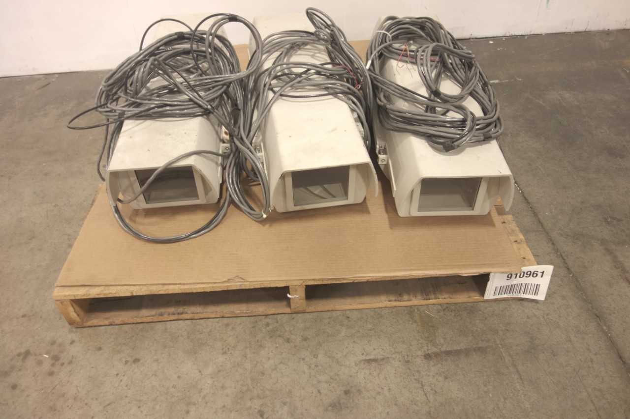 LOT OF 3 VICON SECURITY CAMERA HOUSING - SAFETY SWITCH
