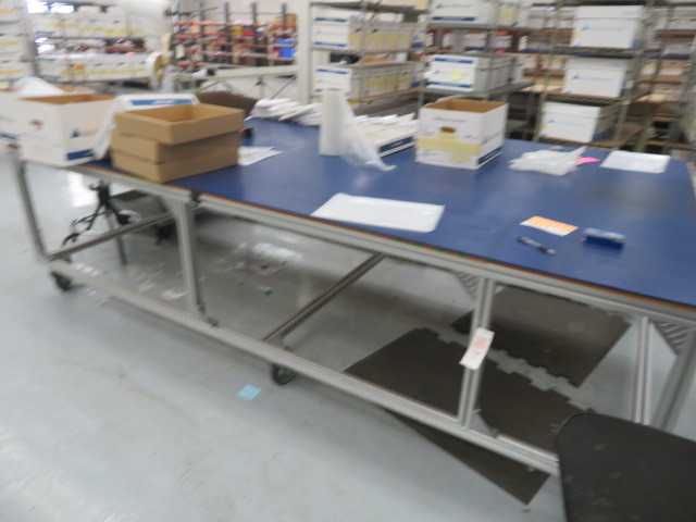 Large Aluminum Table On Wheels - MISCELLANEOUS