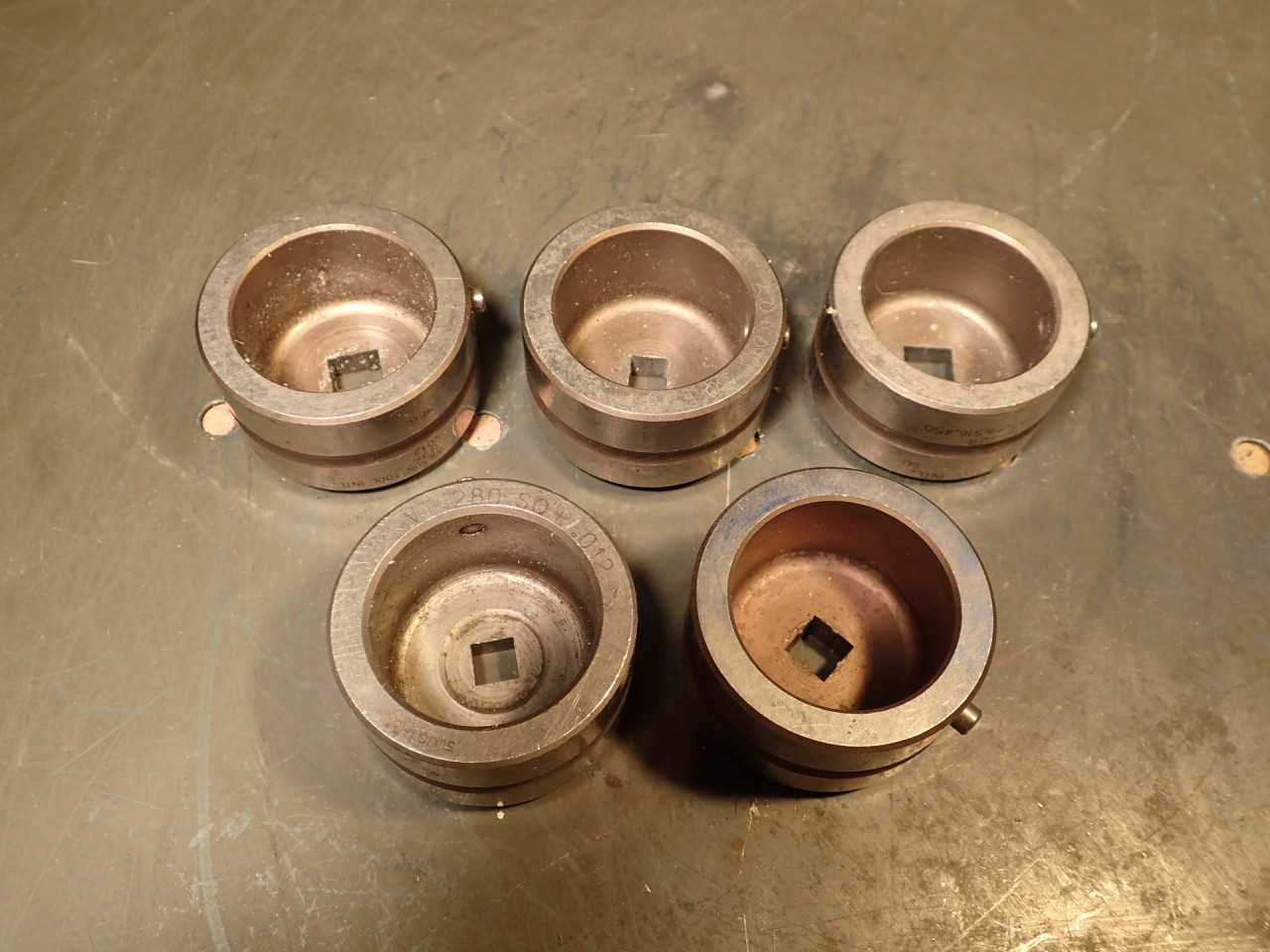 5 Pc Wilson Tool Metal Punch Press Dies .250 +.045, .280 +012 +060, .375 +.012x2 - MACHINING ACCESSORIES & TOOLING