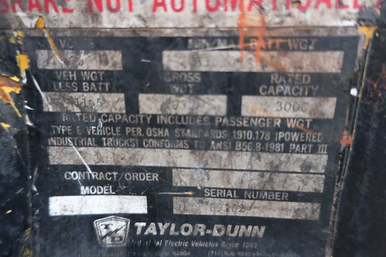 TAYLOR-DUNN B-150 ELECTRIC BURDEN CARRIER - MISCELLANEOUS