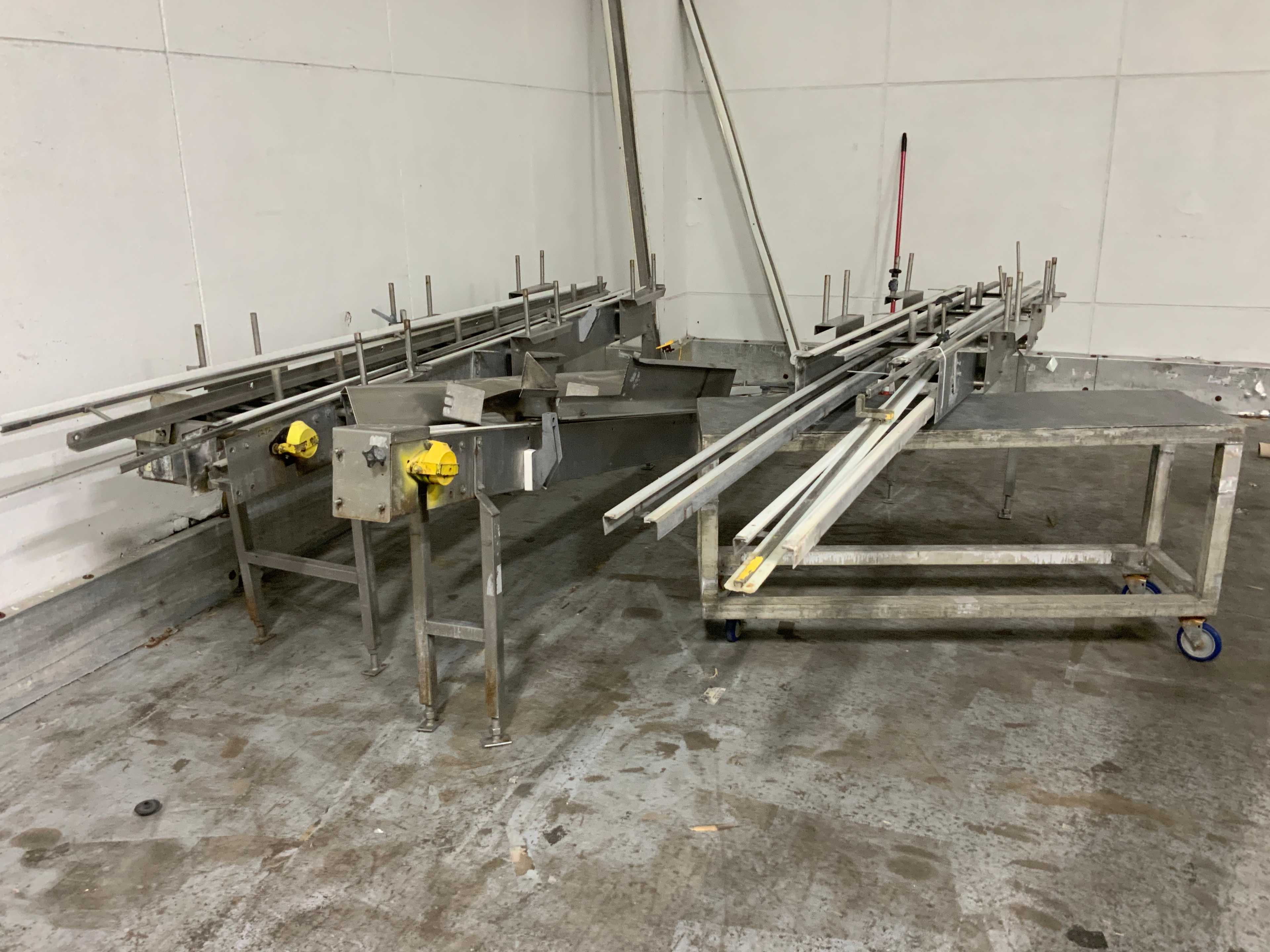 BULK LOT OF STAINLESS BELT & ROLLER CONVEYORS - CONVEYORS