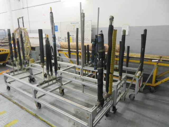 Aluminum Parts Carts on Wheels, (3) Lot - MISCELLANEOUS