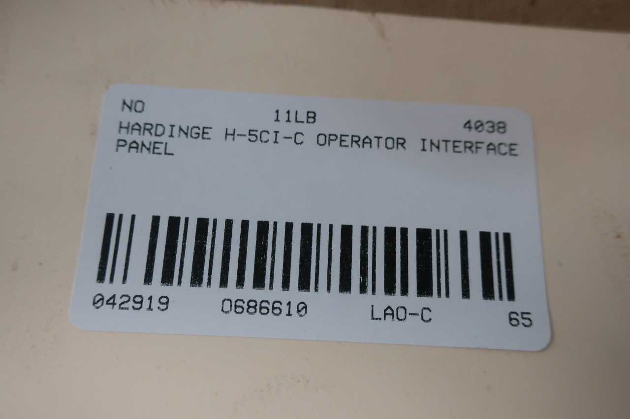 HARDINGE H-5CI-C OPERATOR INTERFACE PANEL - AUTOMATION & CONTROLS