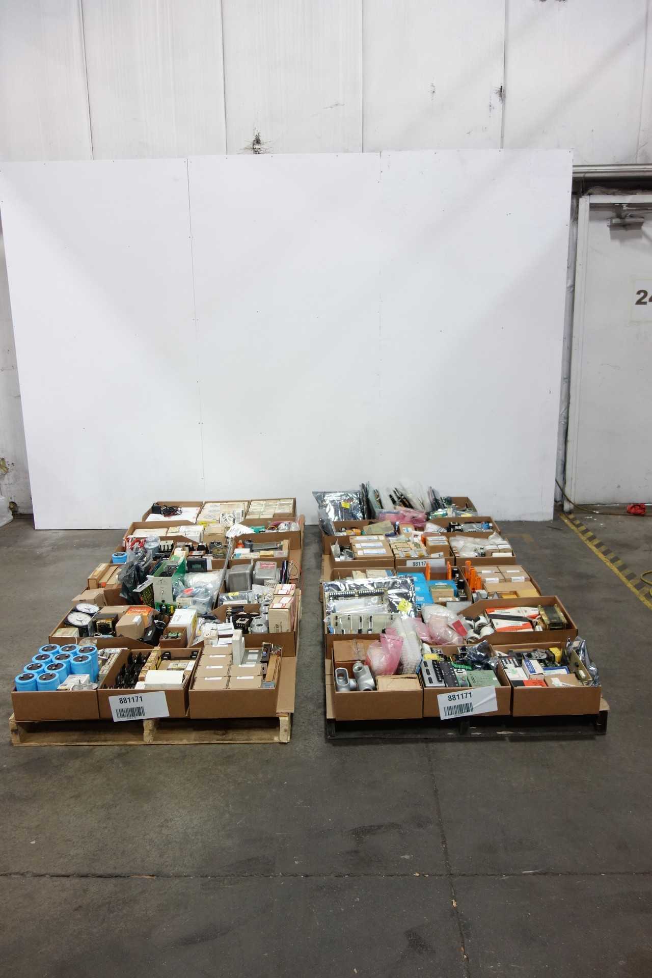 4 PALLETS OF ASSORTED ELECTRICAL - ELECTRICAL COMPONENTS