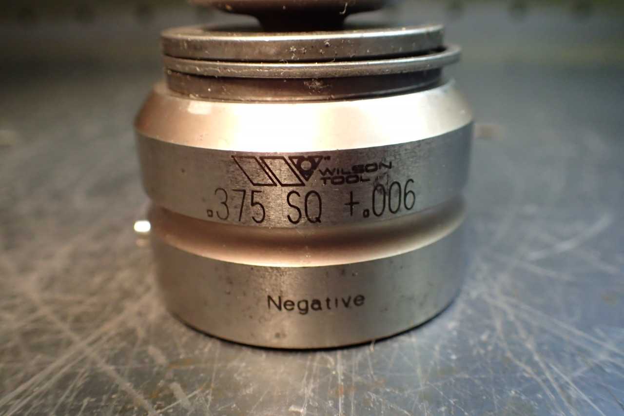 Wilson Tool .375" Square Turret Punch Die & Stripper Set 1-7/8" Base 1.25" Shaft - MACHINING ACCESSORIES & TOOLING