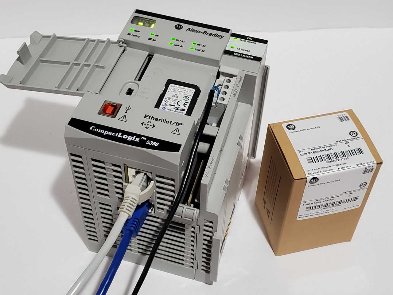 Allen Bradley CompactLogix 5069-L310ERM Plus Brand new 5069-RTB64 Spring - AUTOMATION & CONTROLS