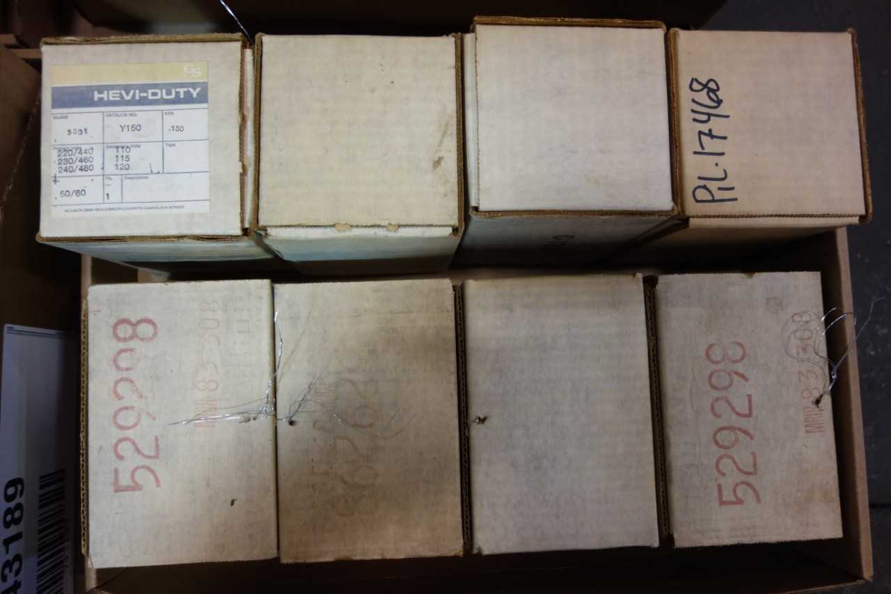 LOT OF GS GENERAL SIGNAL Y150 HEVI-DUTY 1PH 150VA 240/480V-AC 120V-AC VOLTAGE TRANSFORMERS - CONTROL TRANSFORMERS