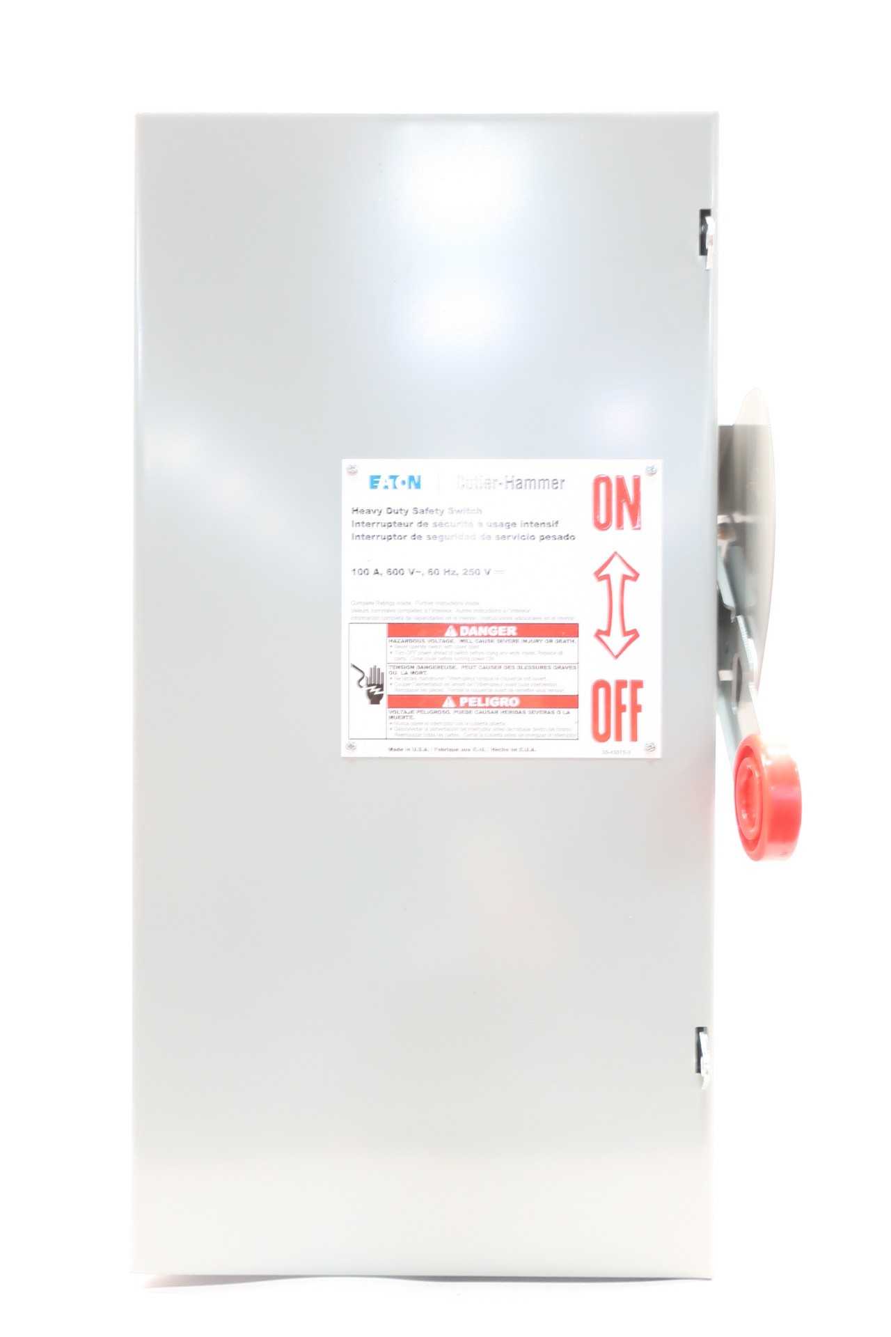 EATON DH363NGK HEAVY DUTY SAFETY SER A 600V-AC FUSIBLE DISCONNECT SWITCH - DISCONNECT SWITCHES