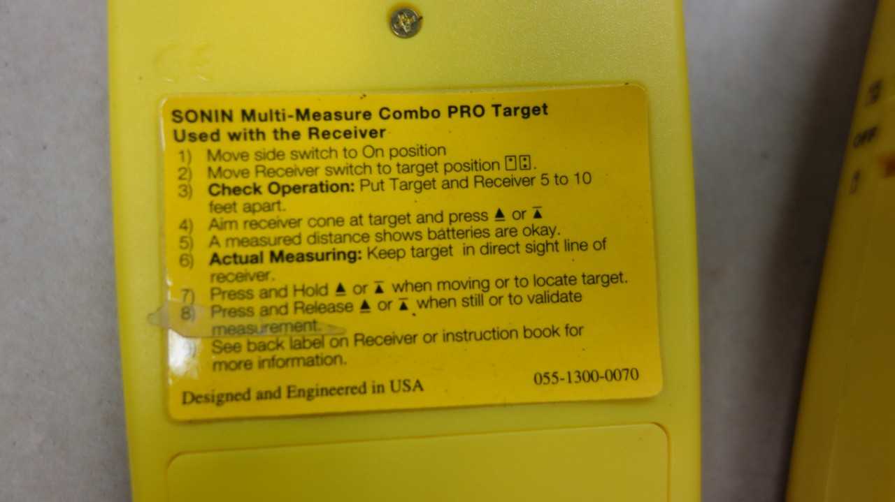SONIN 10300 MULTI-MEASRURE COMBO PRO TARGET & RECEIVER - ELECTRICAL TESTING EQUIPMENT