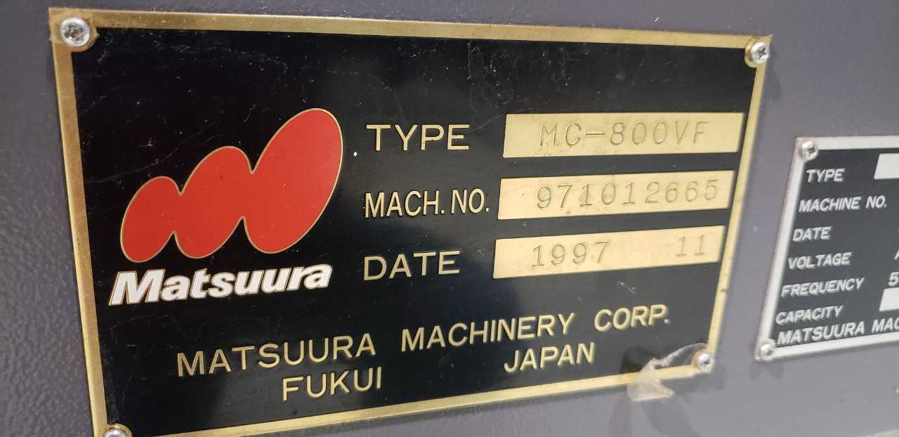 1997 Matsuura - MC-800VF - CNC MACHINING CENTERS