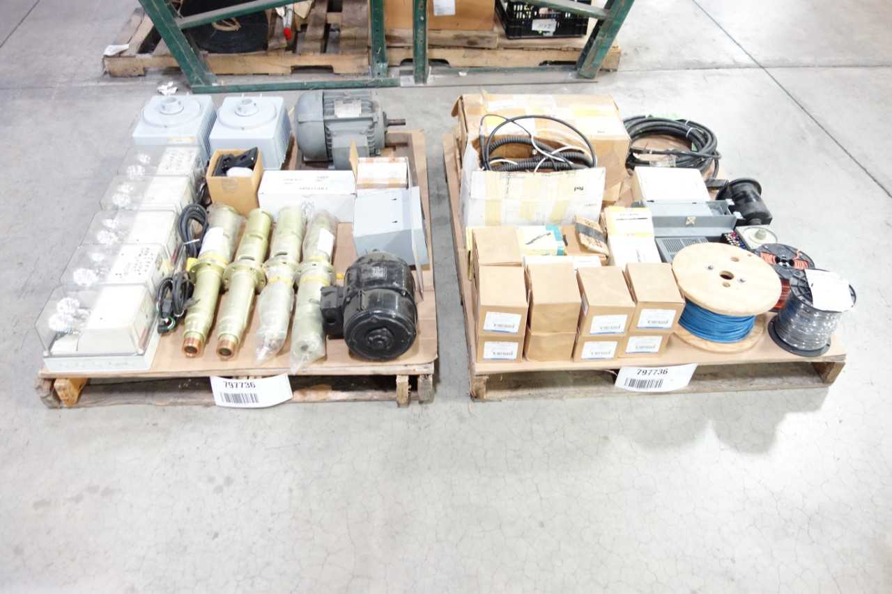 2 PALLETS OF ASSORTED ELECTRICAL - ELECTRICAL COMPONENTS