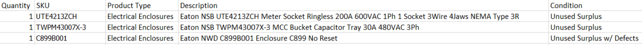 Quantity of 3x Assorted Electrical Enclosures - ELECTRICAL ENCLOSURES Quantity of 3x Assorted Electrical Enclosures - ELECTRICAL ENCLOSURES