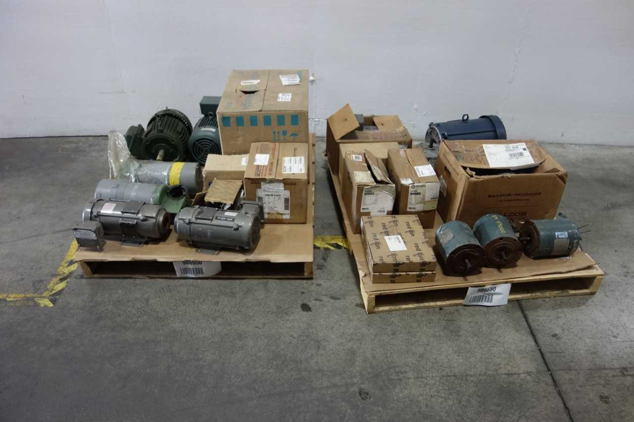 2 PALLETS OF ASSORTED ELECTRIC MOTORS - ELECTRIC MOTORS