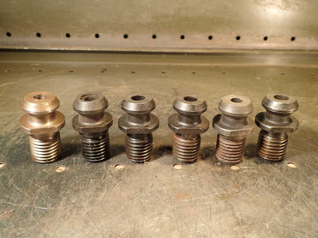 6 Piece Lot Mazak CAT-50 45-Degree Coolant Thru Retention Knob Pull Studs - MACHINING ACCESSORIES & TOOLING