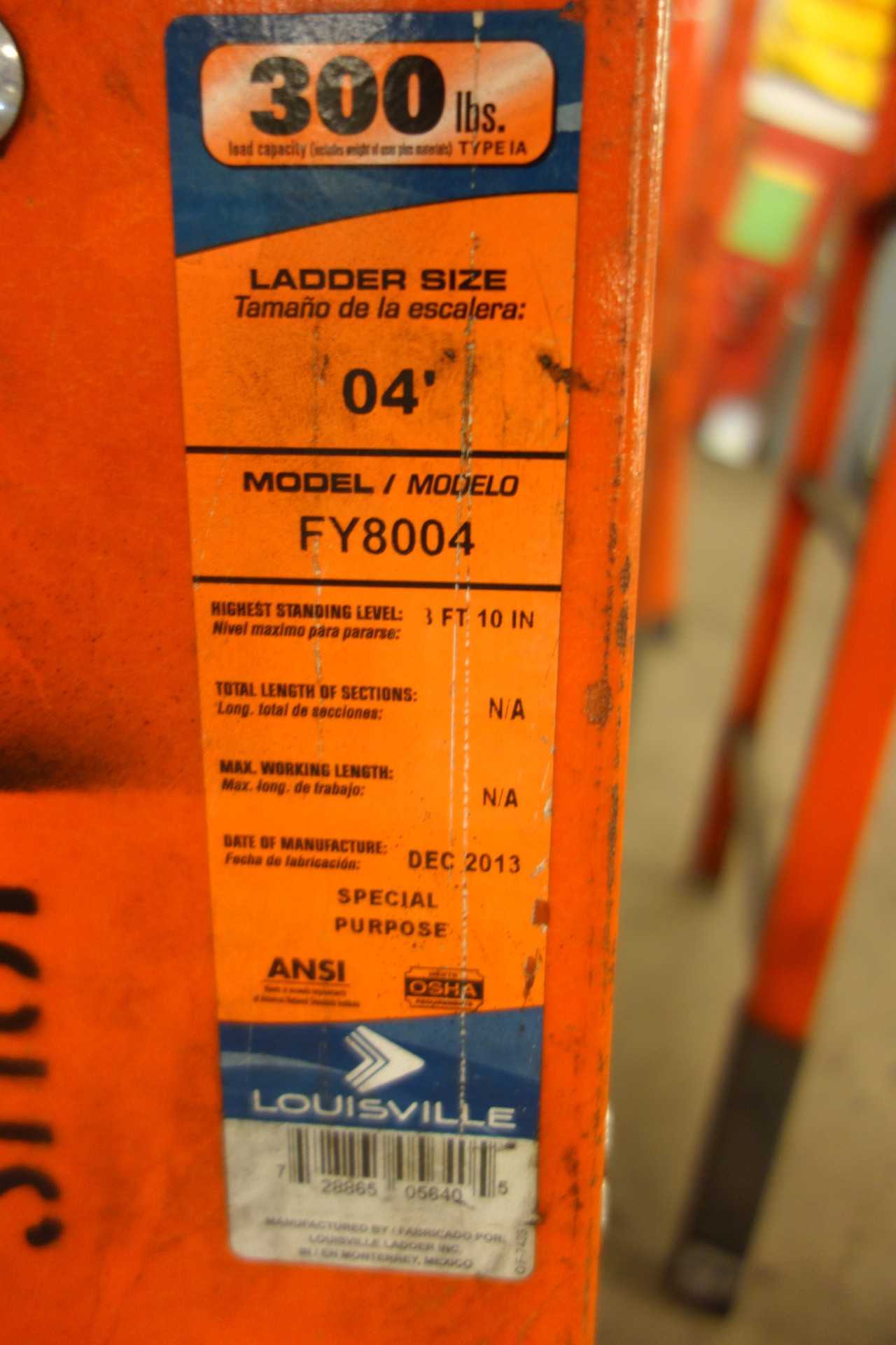 LOT OF 4 ASSORTED STEP LADDERS, 4FT TO 7FT 7IN - MACHINING ACCESSORIES & TOOLING