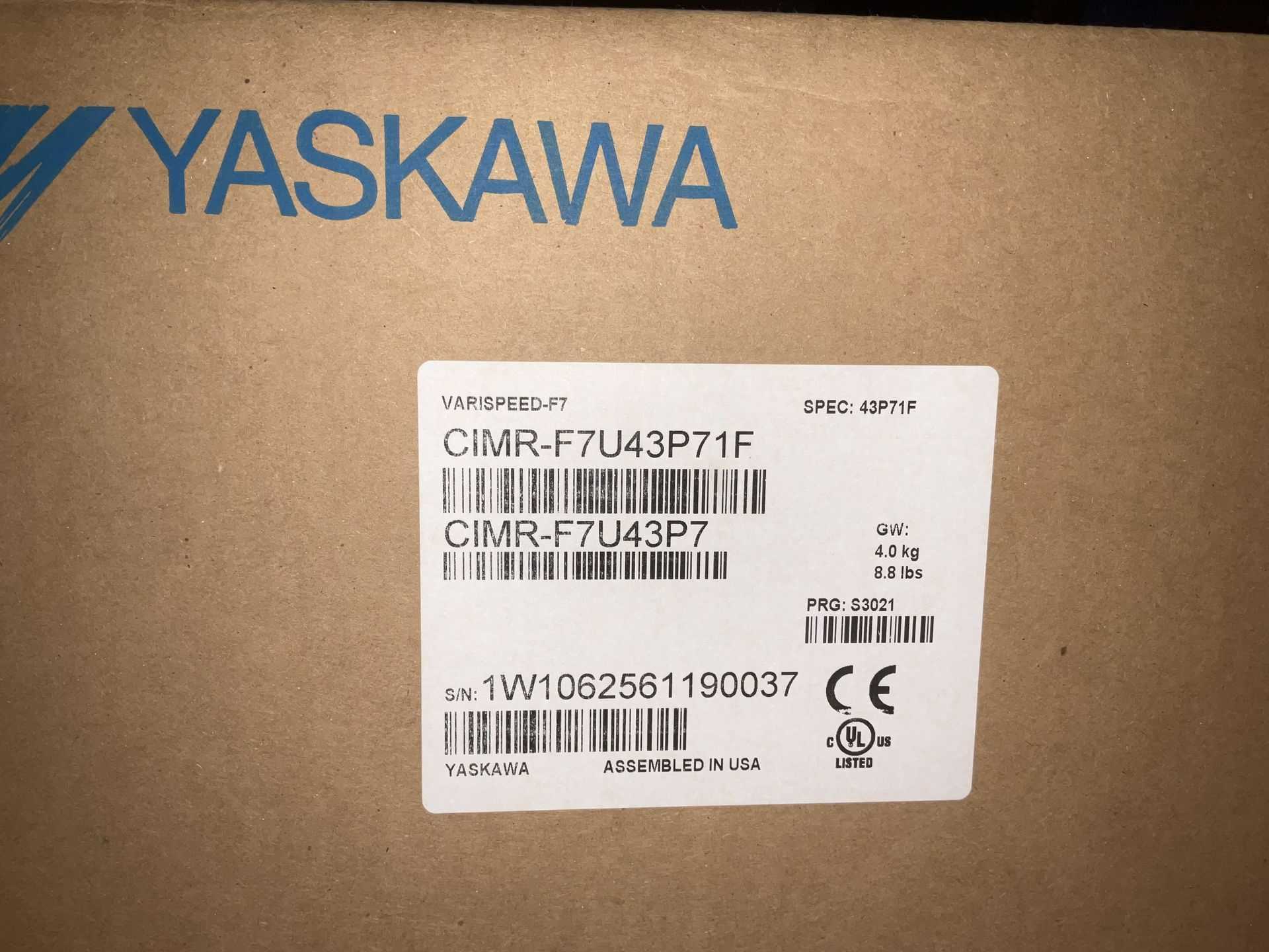 YASKAWA ELECTRIC AMERICA INC CIMR-VU4A0038FAA AC VFD DRIVE - AC VFD DRIVES