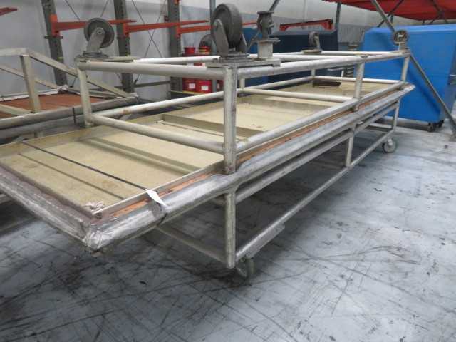 Aluminum Table on Wheels, 5' X 25', Approx. (2) - MATERIAL HANDLING