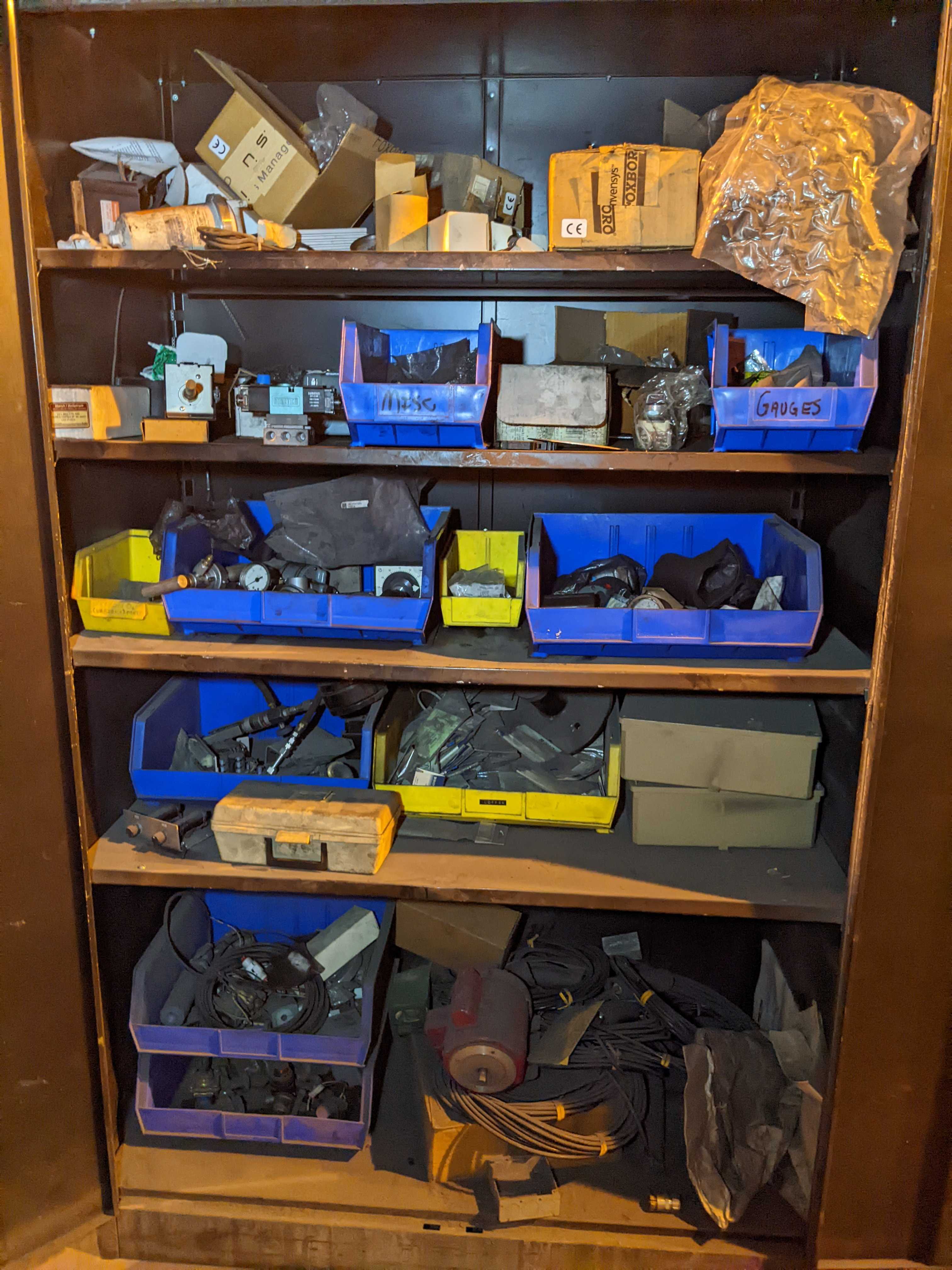 CABINET WITH CONTENTS - INDUSTRIAL PARTS