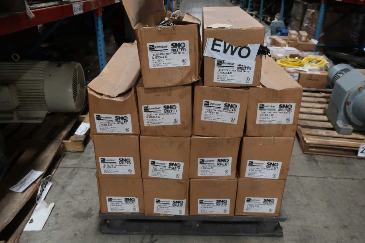 LOT OF 14 EGS EASYHEAT G 15X36-4-50 ELECTRIC HEATING MATS - HVAC EQUIPMENT
