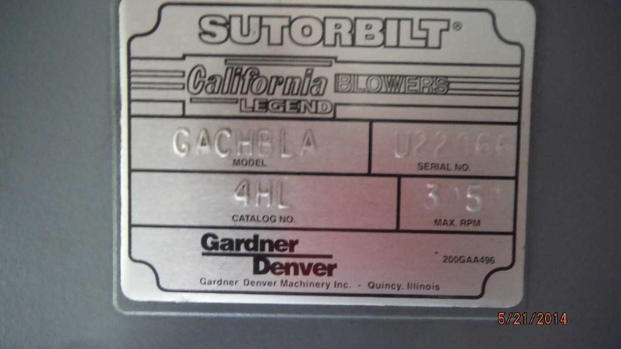 SutorBilt Rotary Positive Blower - BLOWER FAN