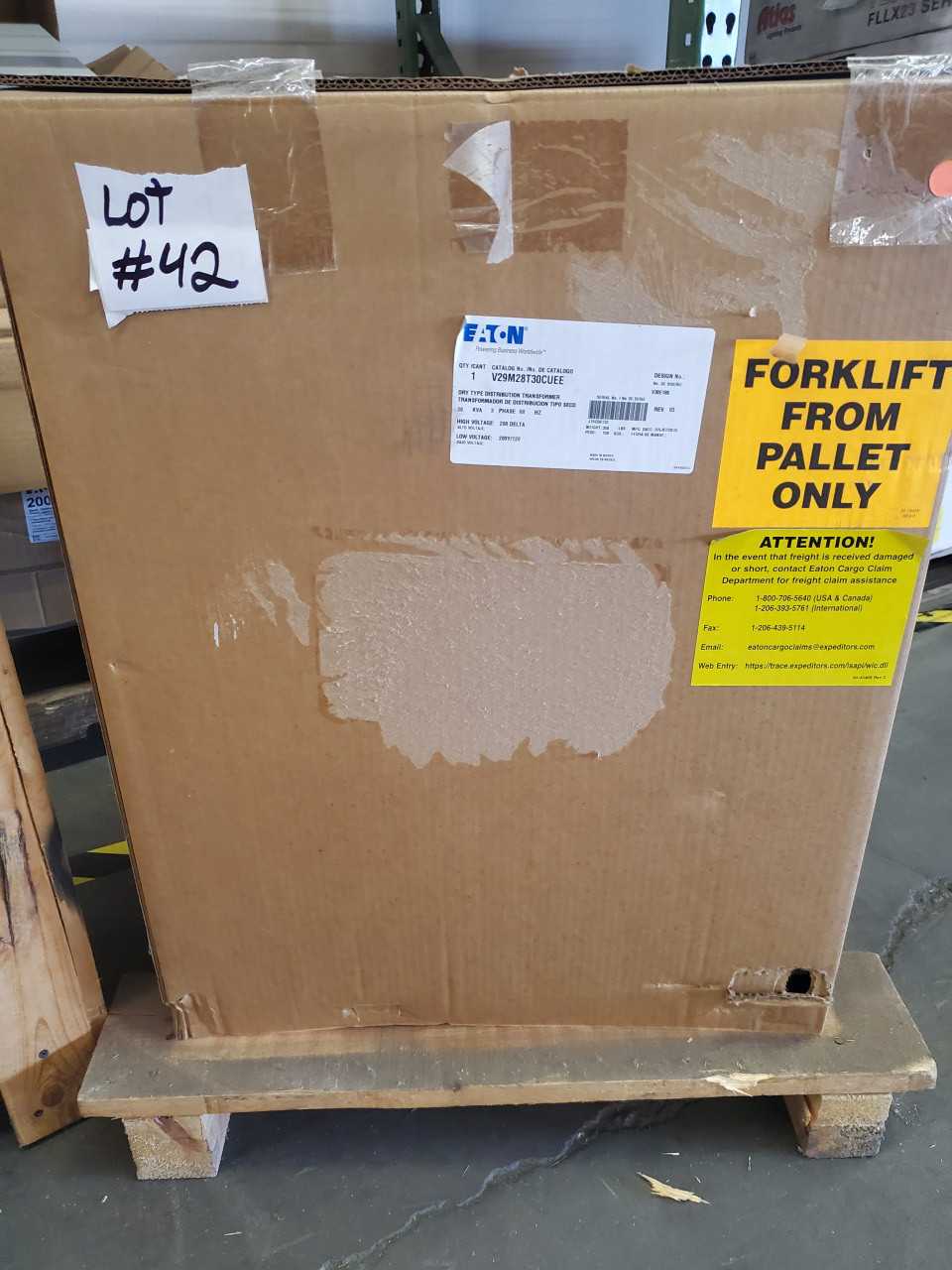 (1) Eaton V29M28T30CUEE Transformer 30 KVA, 3PH - CONTROL TRANSFORMERS