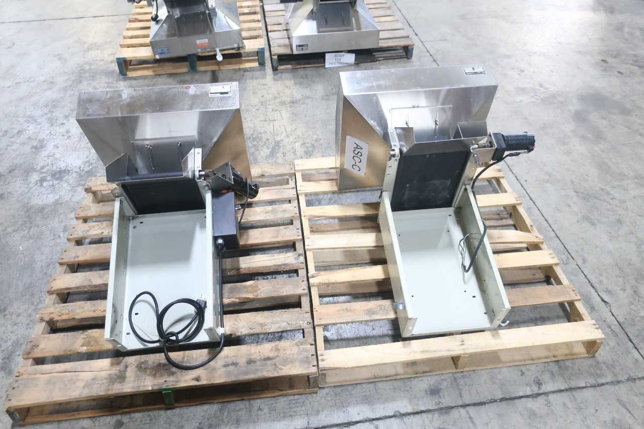 LOT OF 2 HOPPMANN LB3 CRS STAINLESS FEEDER HOPPERS - FOOD & BEVERAGE