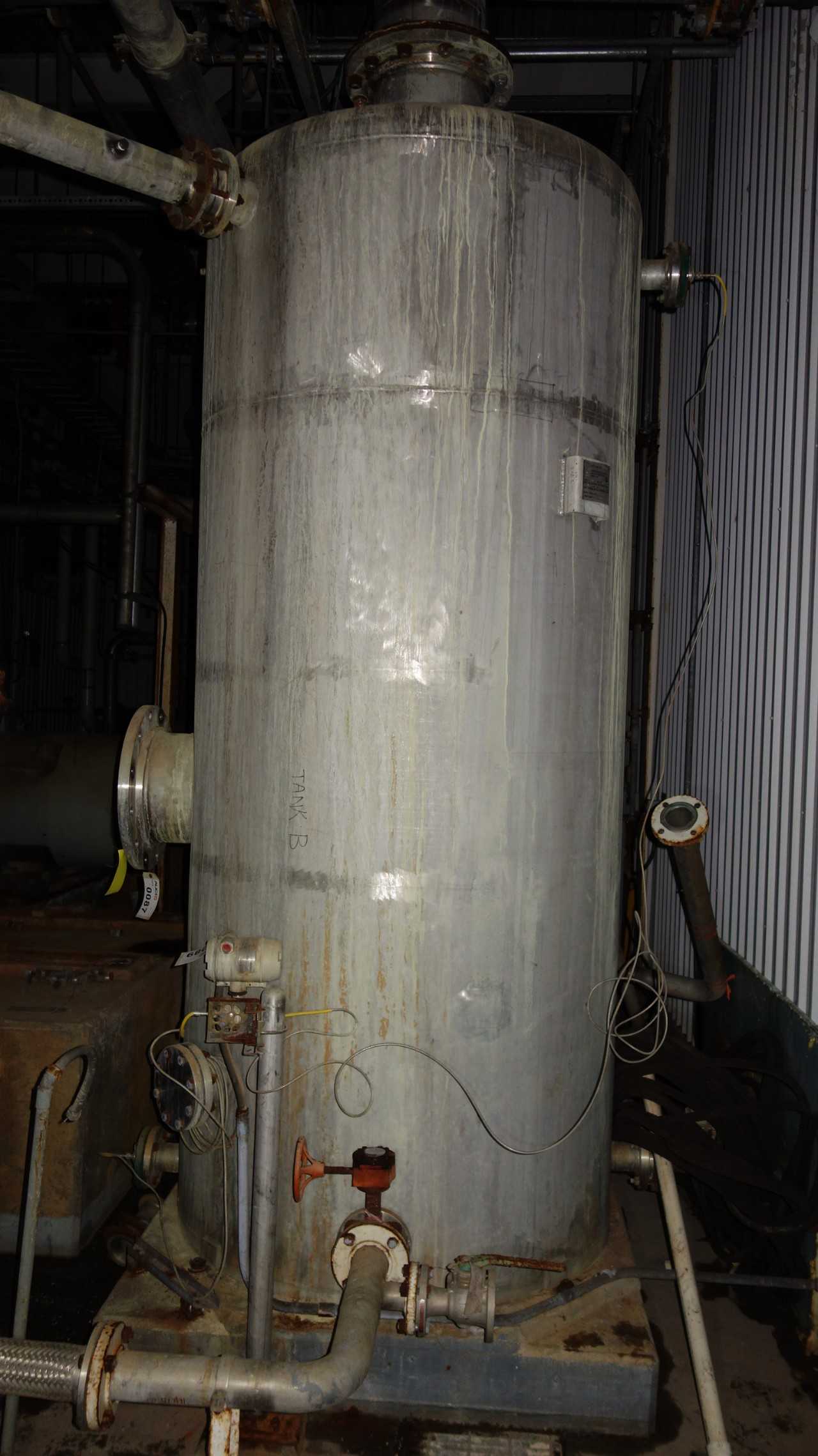 STAINLESS TANK 50PSI / 650F 54in diameter x 10ft tall - PROCESS EQUIPMENT