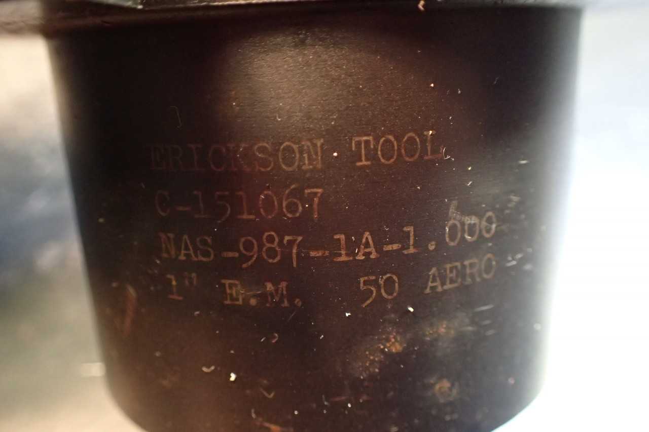 Erickson NAS-987-1A-1.000 1" End Mill Tool Holder 2-1/4" Projection CAT-50 Shank - MACHINING ACCESSORIES & TOOLING